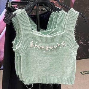 (Sold) NWT Zara Knitwear Top with Pearls